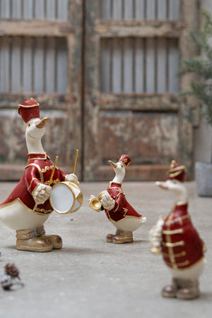 Christmas figurines with instruments and duck motif from Speedtsberg