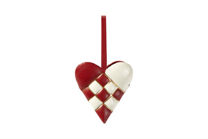 Woven metal Christmas heart, 14 cm high, from Speedtsberg