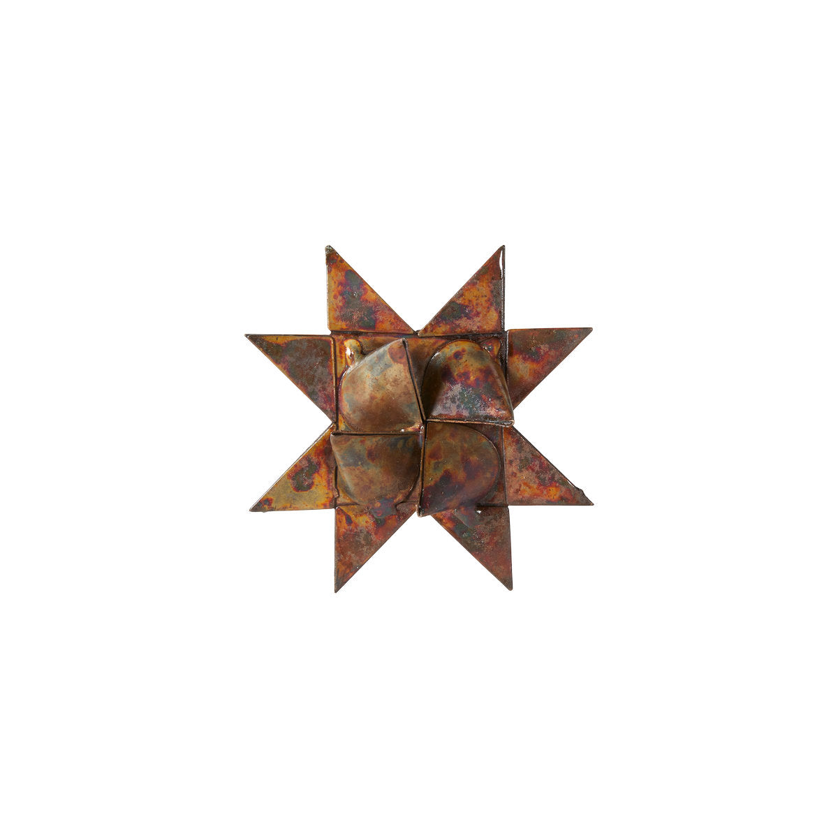 Woven star in antique brown metal, 7 cm diameter from Speedtsberg