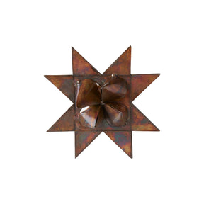 Woven star in antique brown metal, 10 cm diameter, from Speedtsberg for decoration
