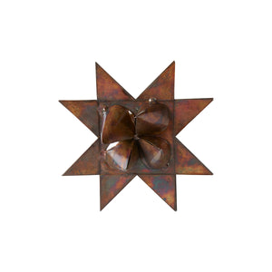 Woven star in antique brown metal, 10 cm diameter, from Speedtsberg for decoration