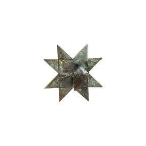 Antique gray metal woven star, 7 cm diameter, from Speedtsberg, for decoration