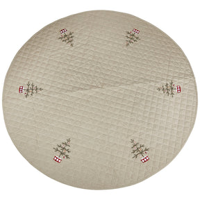 Quilted cotton Christmas tree skirt with embroidery, 180 cm diameter, from Speedtsberg