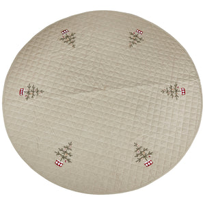 Quilted cotton Christmas tree skirt with embroidery, 180 cm diameter, from Speedtsberg