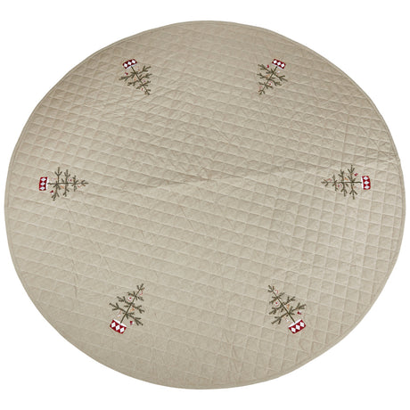 Quilted cotton Christmas tree skirt with embroidery, 180 cm diameter, from Speedtsberg