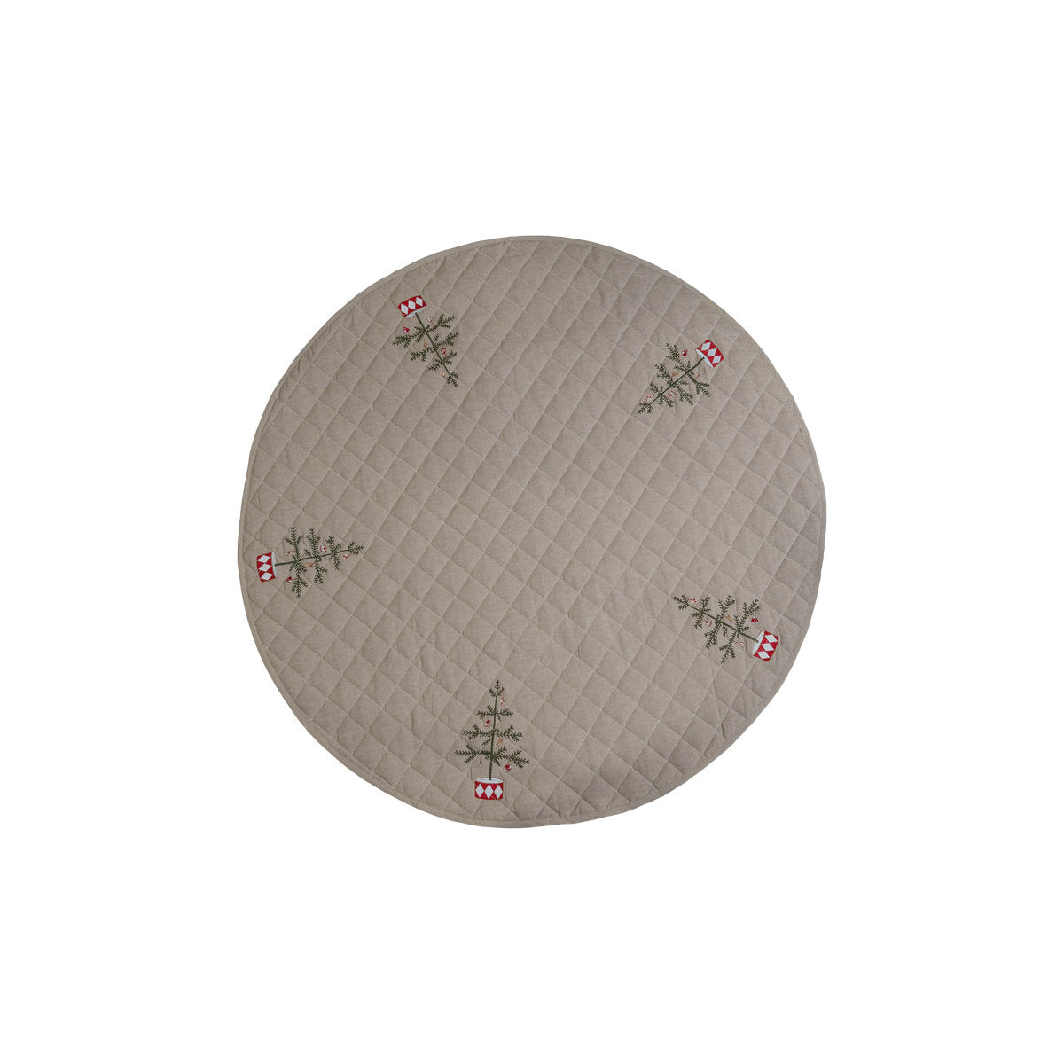 Quilted Christmas tree skirt with embroidery, 120 cm diameter, from Speedtsberg