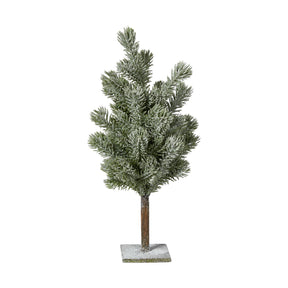 Spruce tree on metal stand, 31 cm tall, with a wintry appearance from Speedtsberg