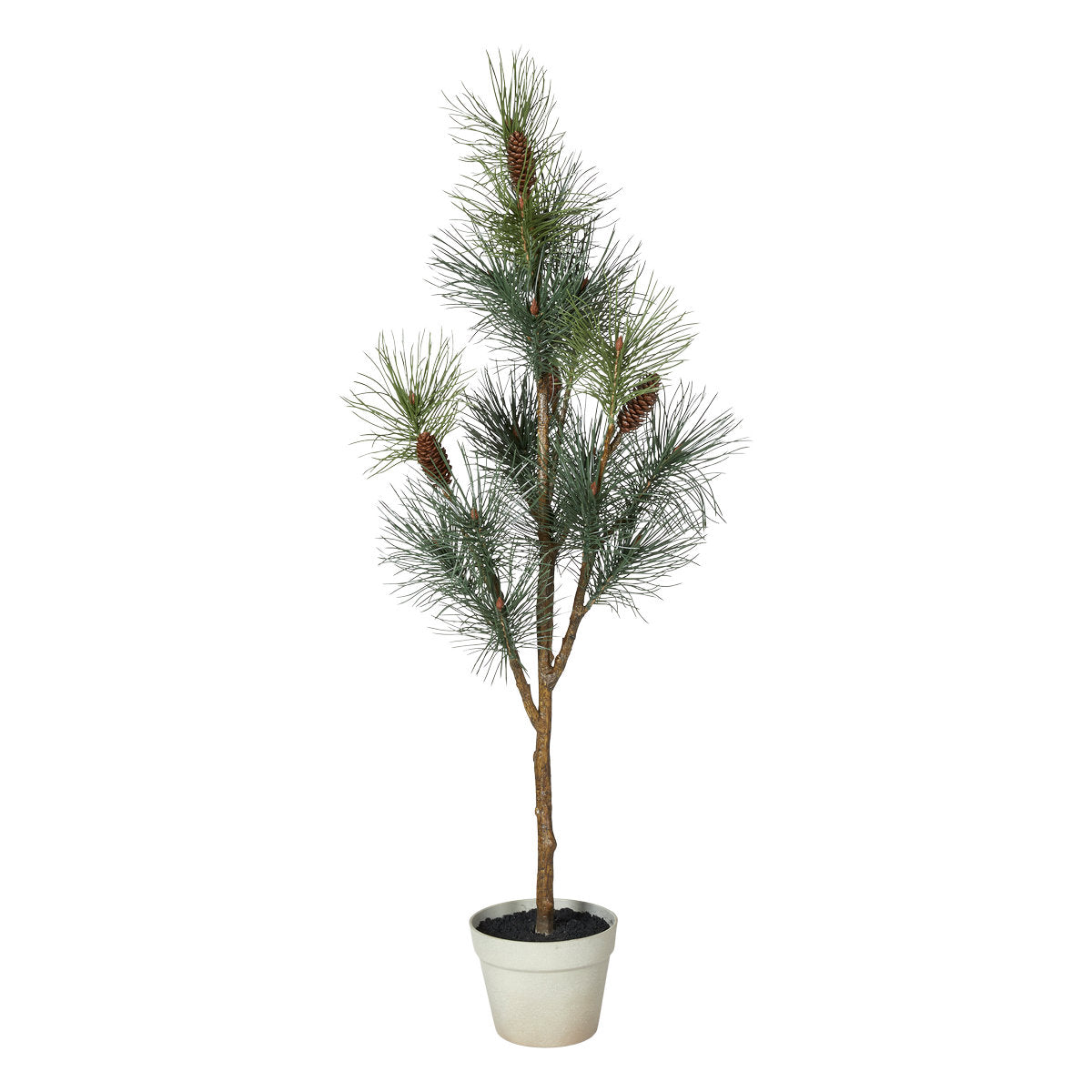 Artificial pine tree with cones in a pot, 122 cm tall, from Speedtsberg