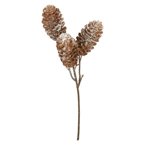 Artificial pine cone branch with glitter, 38 cm long, from Speedtsberg