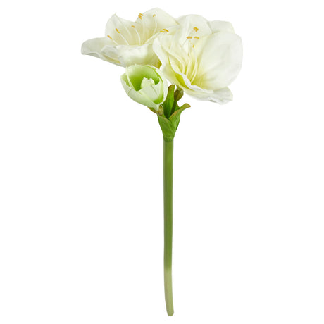 Artificial amaryllis stem with white flowers, 62 cm long from Speedtsberg