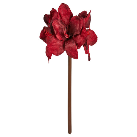 Artificial amaryllis stem with wine-red flowers, 53 cm long, from Speedtsberg