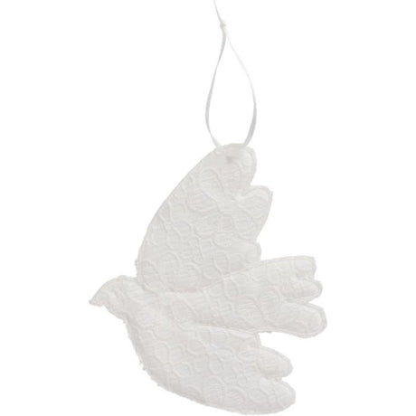 Fugl med broderi anglaise til ophæng 