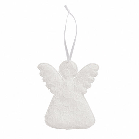 Angel with embroidery anglaise for hanging