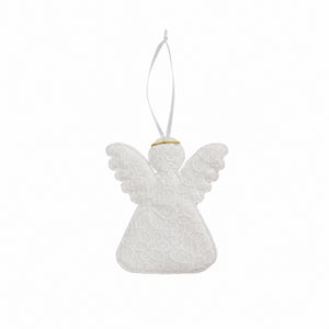 Angel with embroidery anglaise for hanging