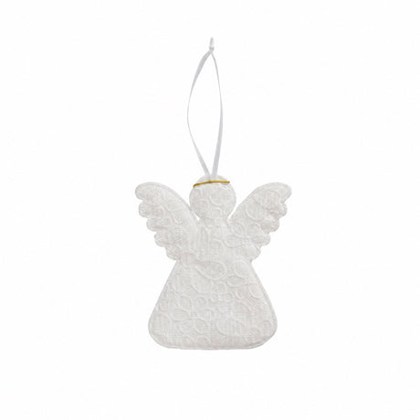Angel with embroidery anglaise for hanging
