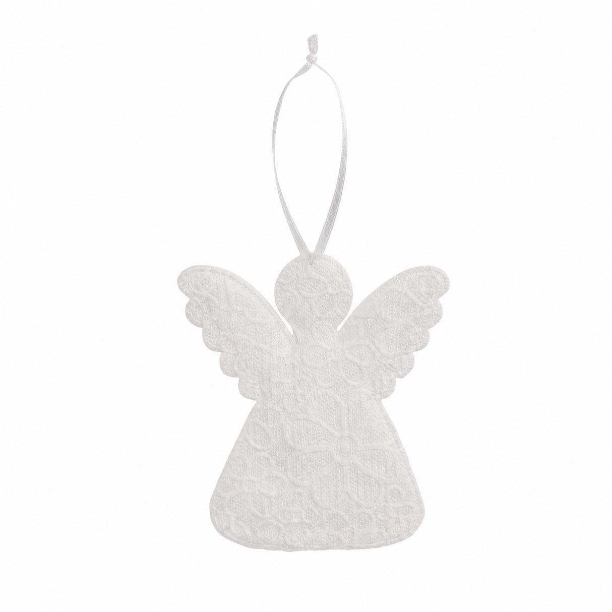 Angel with embroidery anglaise for hanging