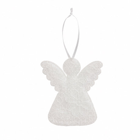 Angel with embroidery anglaise for hanging