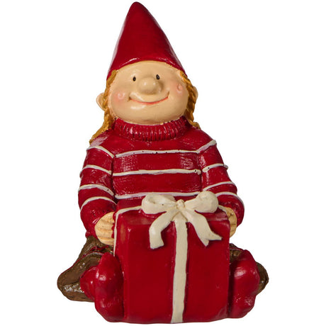 Ribe elf Alva with Christmas present from Ib Laursen