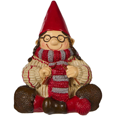 Ribe gnome Ingeborg with knitting from Ib Laursen