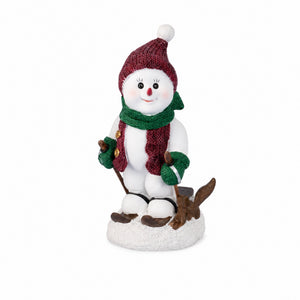 Snowman on skis or snowboard