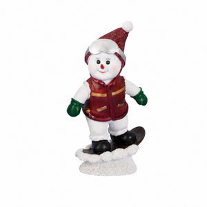 Snowman on skis or snowboard
