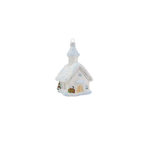 Julekugle Kirke med sne