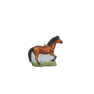 Julekugle Hest brun