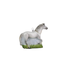 Julekugle Hest hvid