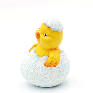 Kylling med æggeskal på hovedet 11 cm høj