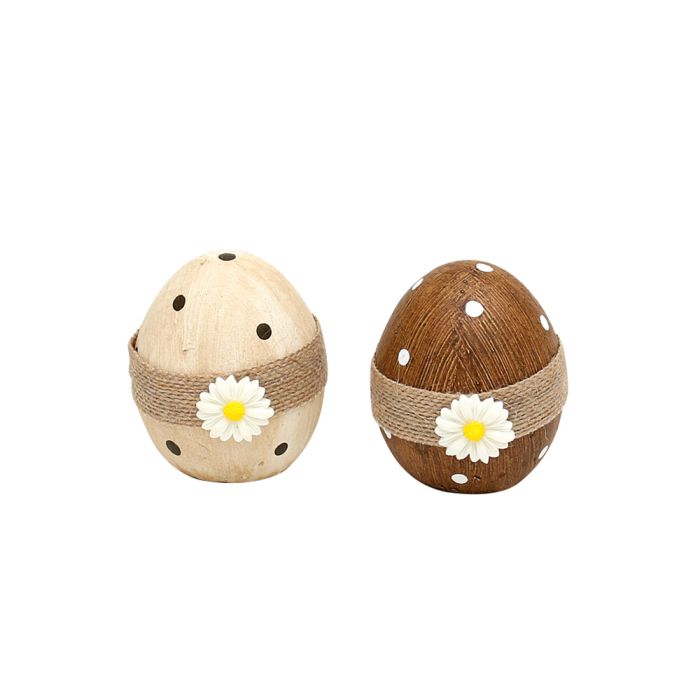 Påskeæg med bånd og blomst