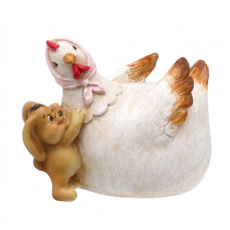 Easter bunny with mother hen