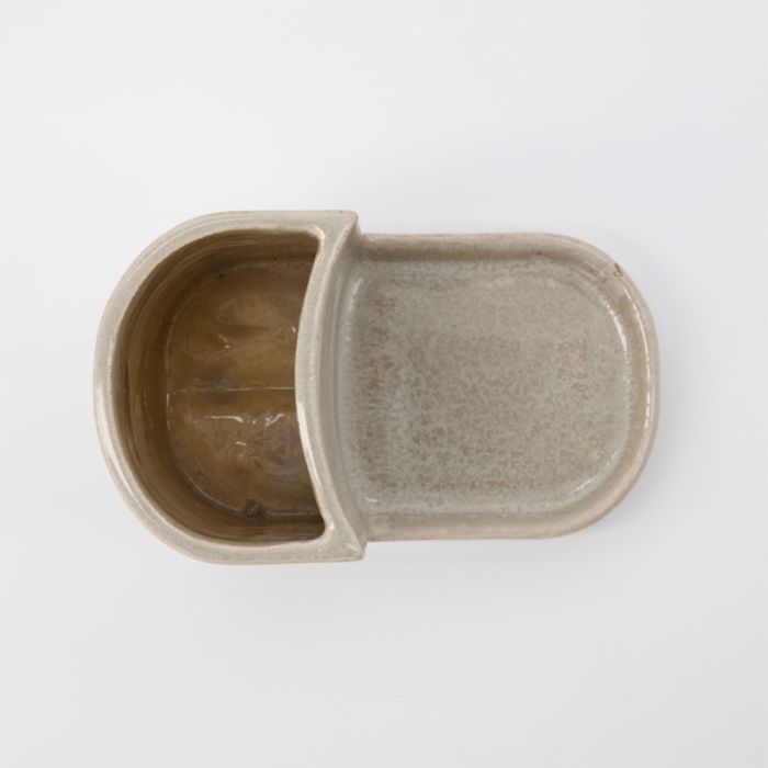 Meraki Datura Børste- og sæbeholder grå set oppe fra