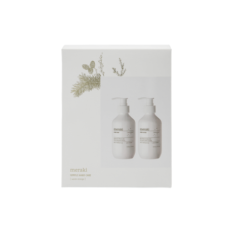 Meraki Gaveæske Warm orange winter moment med håndsæbe og håndlotion