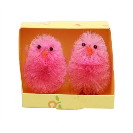 Brightly colored chenille chicks
