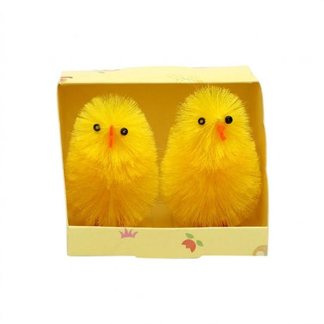 Brightly colored chenille chicks