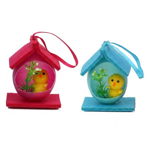 Chick in egg shell house 2 pcs.
