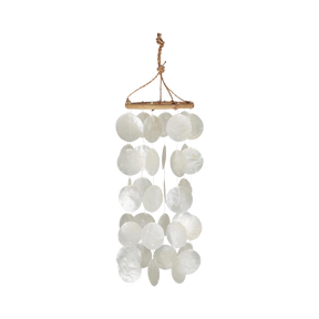 Vindspil m/strandskaller hvid