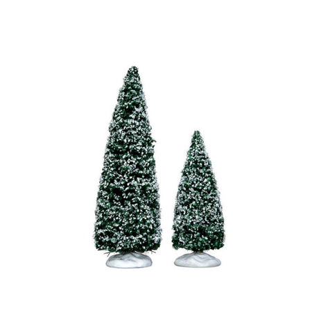 Lemax Snowy Juniper Tree Medium & Small Set