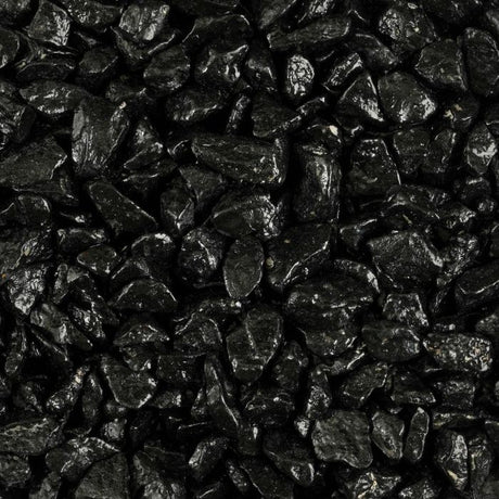 Black marble pebbles