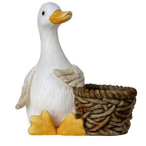 Goose with flower pot hides