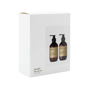 Meraki Gaveæske med håndsæbe og håndlotion Northern dawn set fra siden af