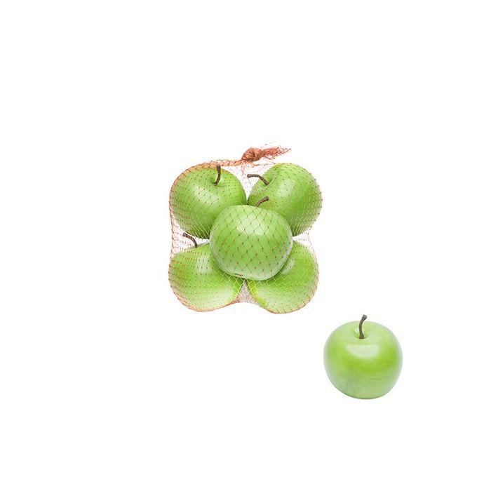 Kunstige grønne æbler 6-pak