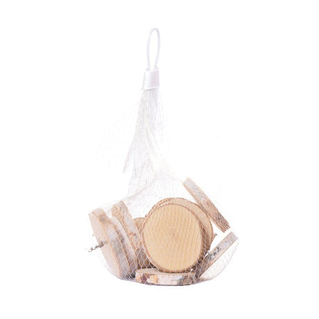 Runde træskiver med diameter på 7 cm