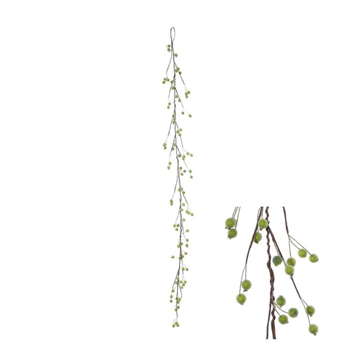 Guirlande med grønne bær med frost