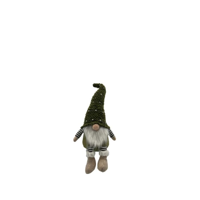 Gnome in green clothes 35 cm tall