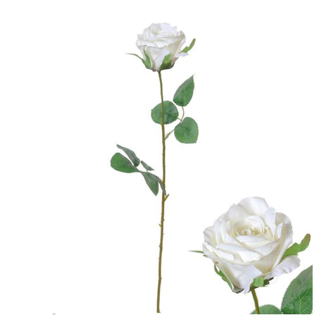 Rose hvid 62 cm høj