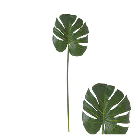 Kunstigt Mostera grønt palmeblad