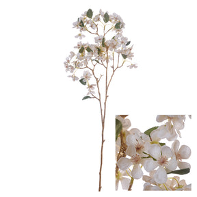 Kunstig gren med hvide æbleblomster