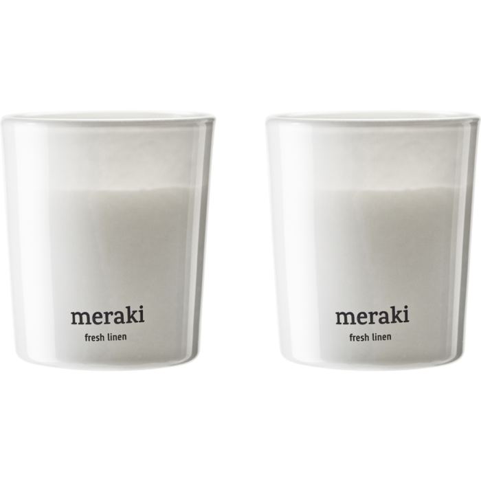 Meraki Duftlys Fresh Linen 2 pk