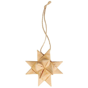 Stjerne flettet i spån til ophæng